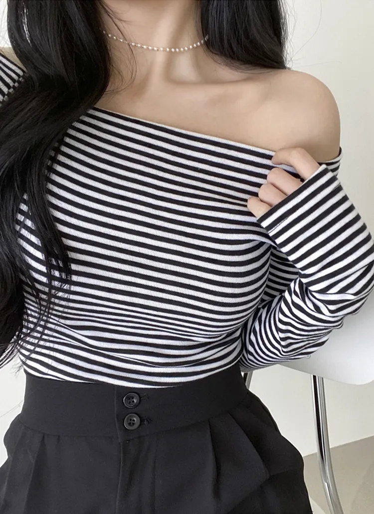 オフショルボーダーTシャツ | dangosister | 詳細画像6