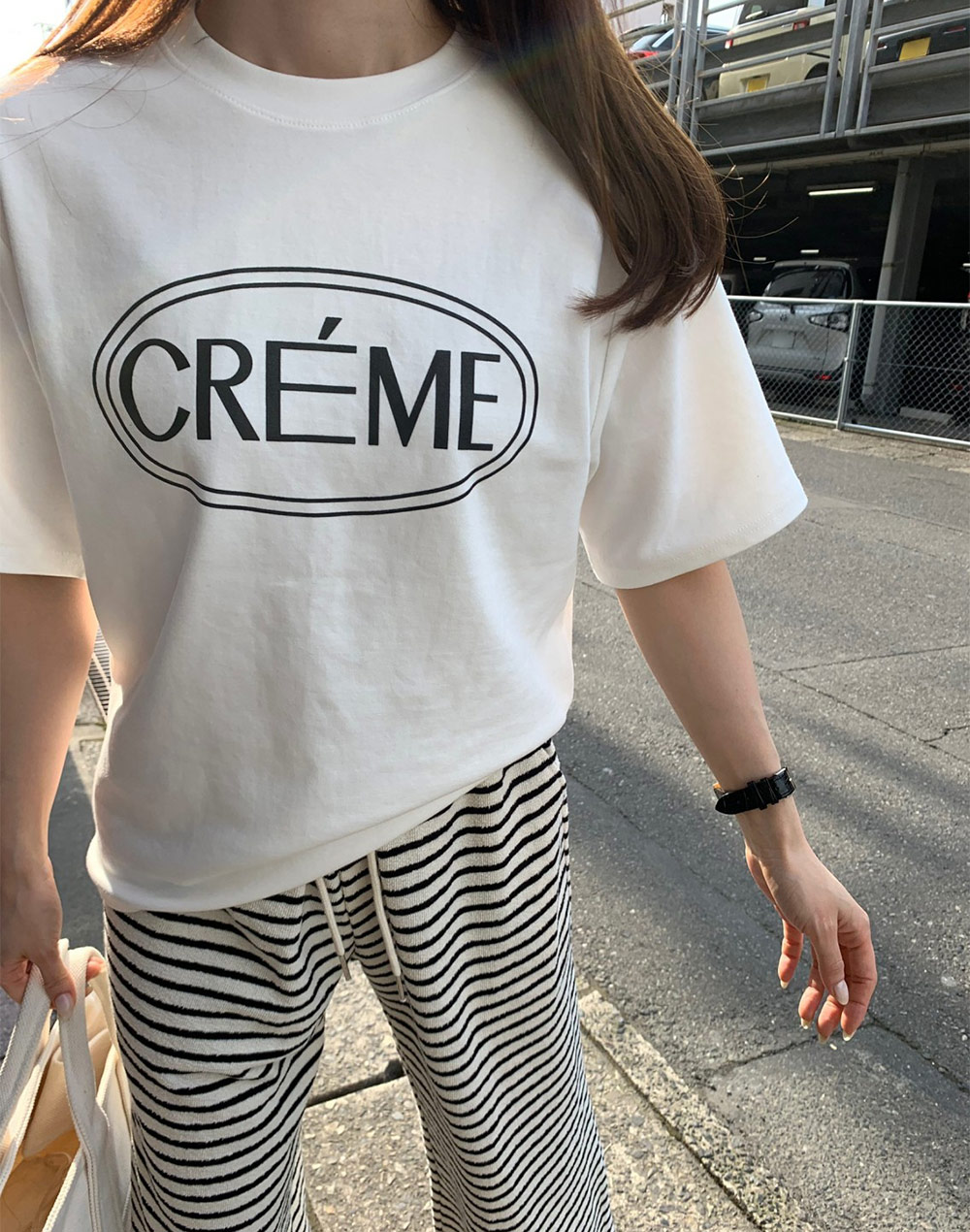 CRÉMEテキストプリントTシャツ | レディースファッション通販 - DHOLIC