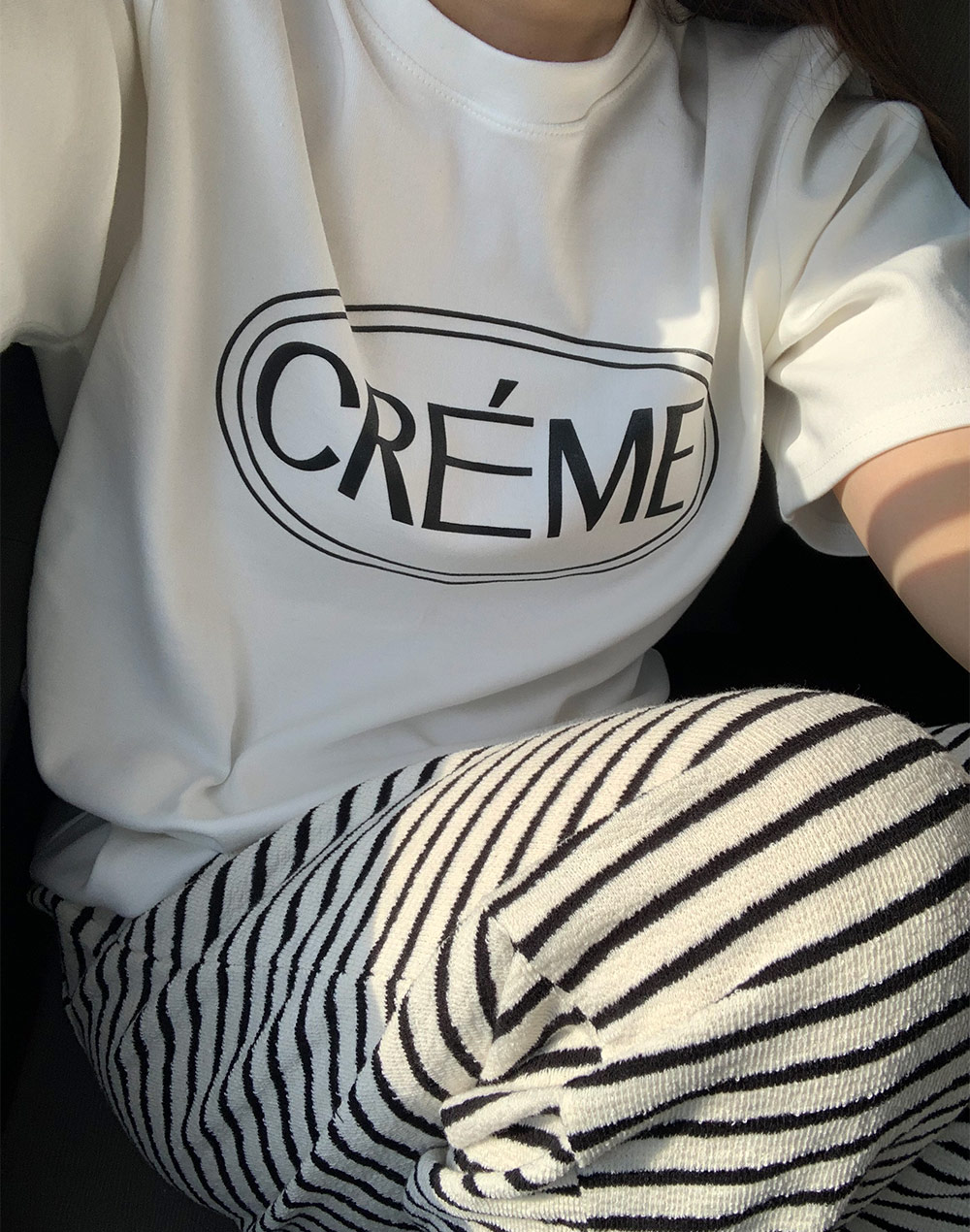 CRÉMEテキストプリントTシャツ | レディースファッション通販 - DHOLIC