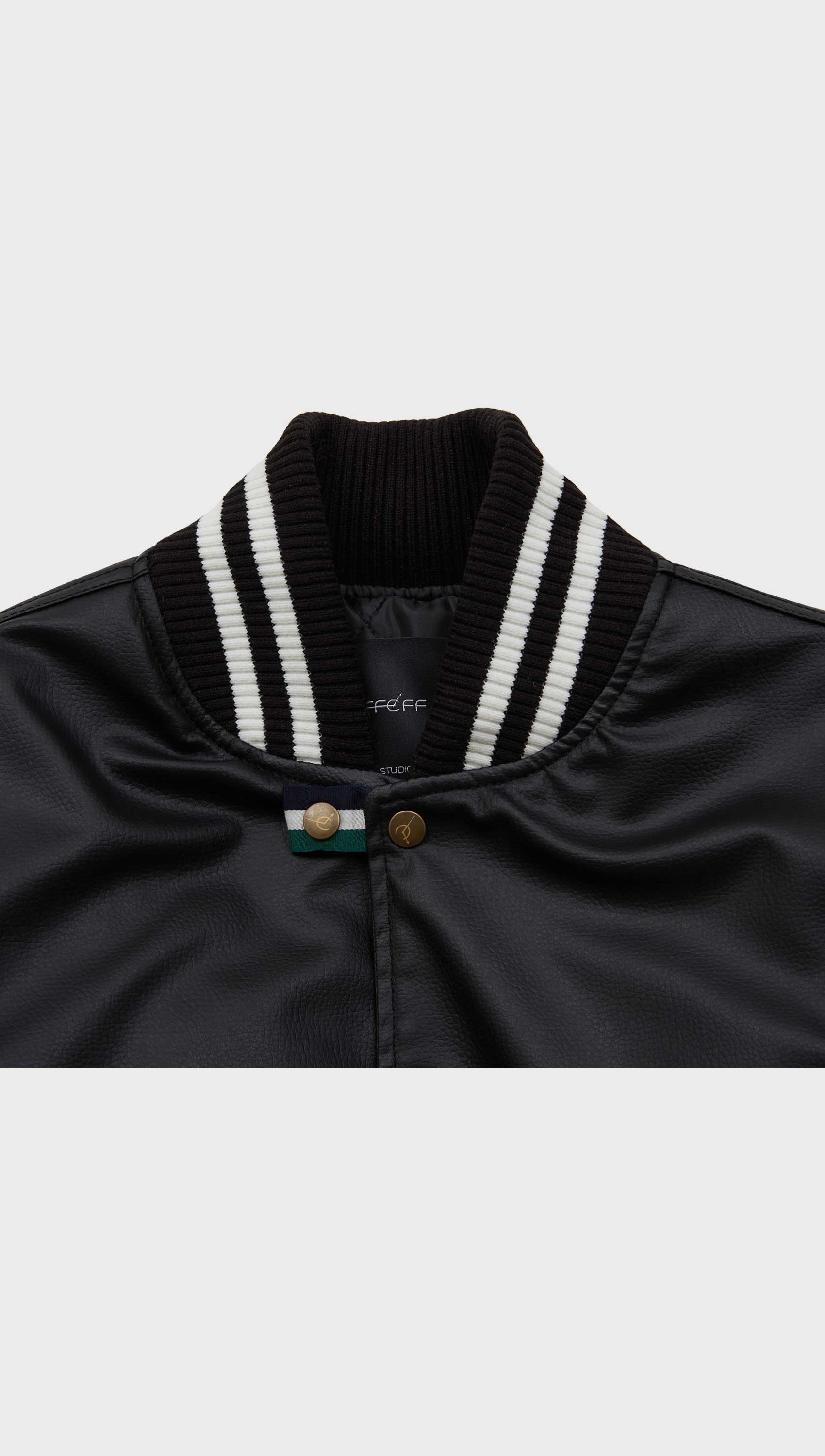 キルティング裏地配色レザー調ジャケット(BLACK) | 詳細画像19