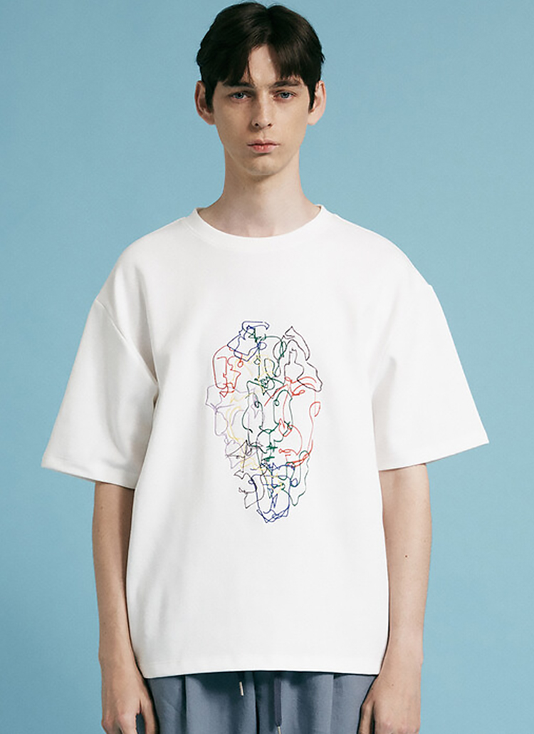 カラフル刺繍Tシャツ(IVORY) | レディースファッション通販 - DHOLIC