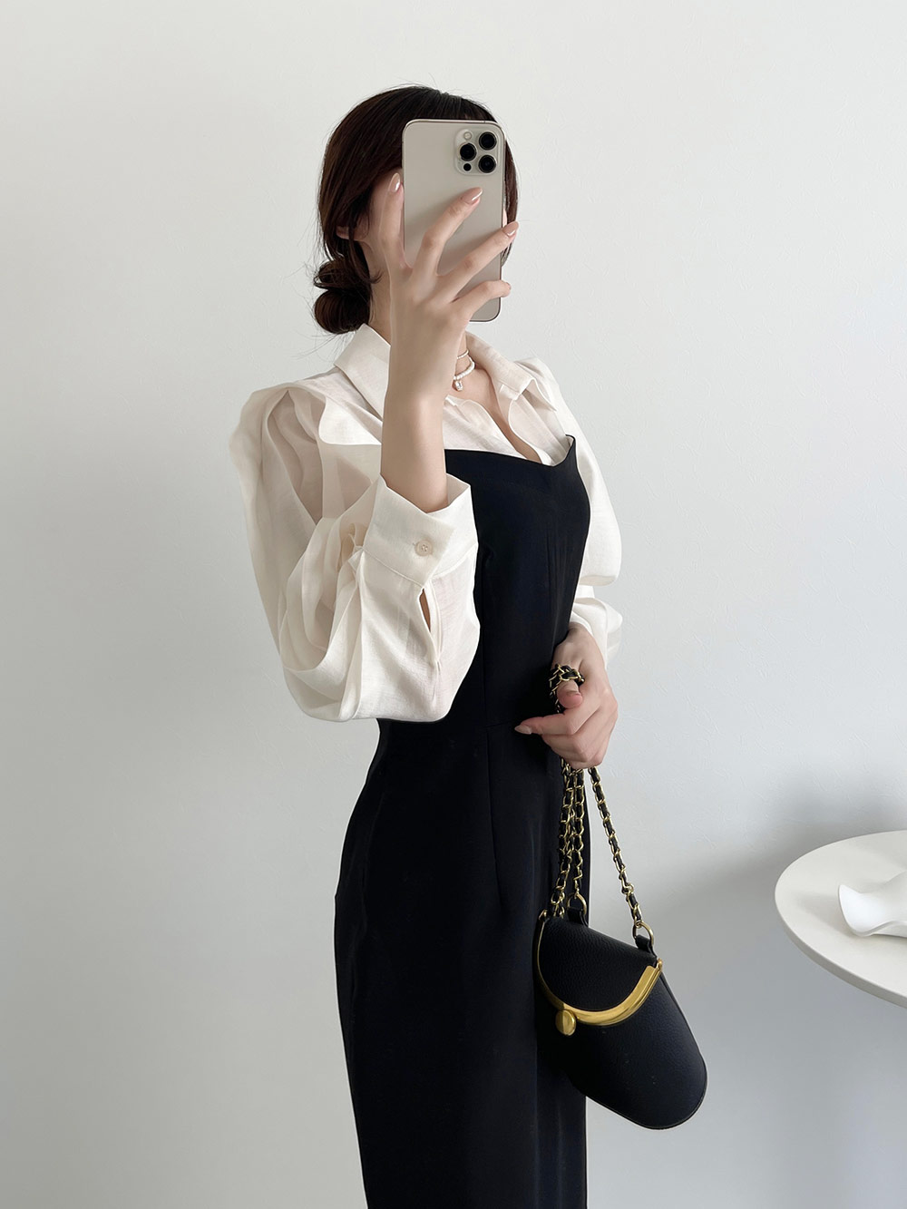 ブラウスドッキングスリムワンピース | 詳細画像2