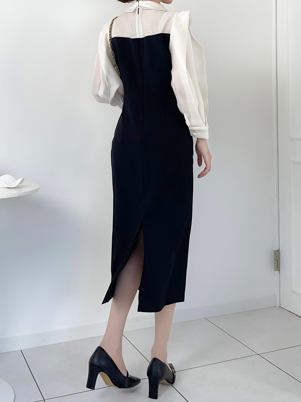 ブラウスドッキングスリムワンピース | 詳細画像6