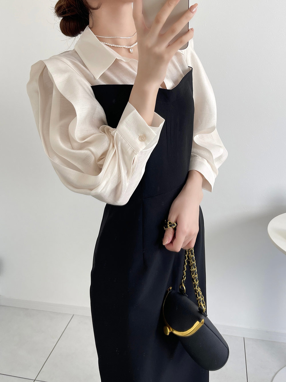 ブラウスドッキングスリムワンピース | 詳細画像17