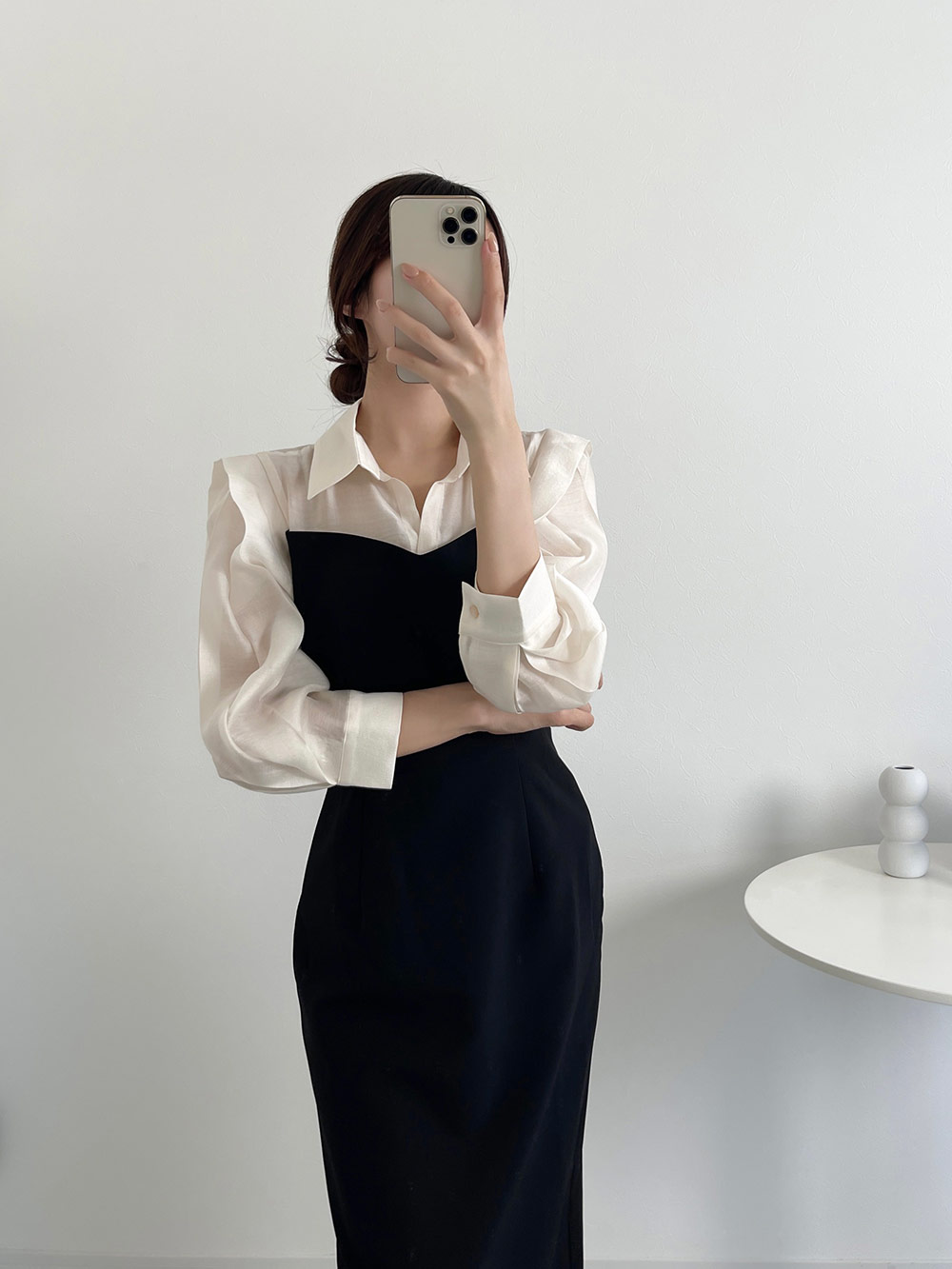 ブラウスドッキングスリムワンピース | 詳細画像19