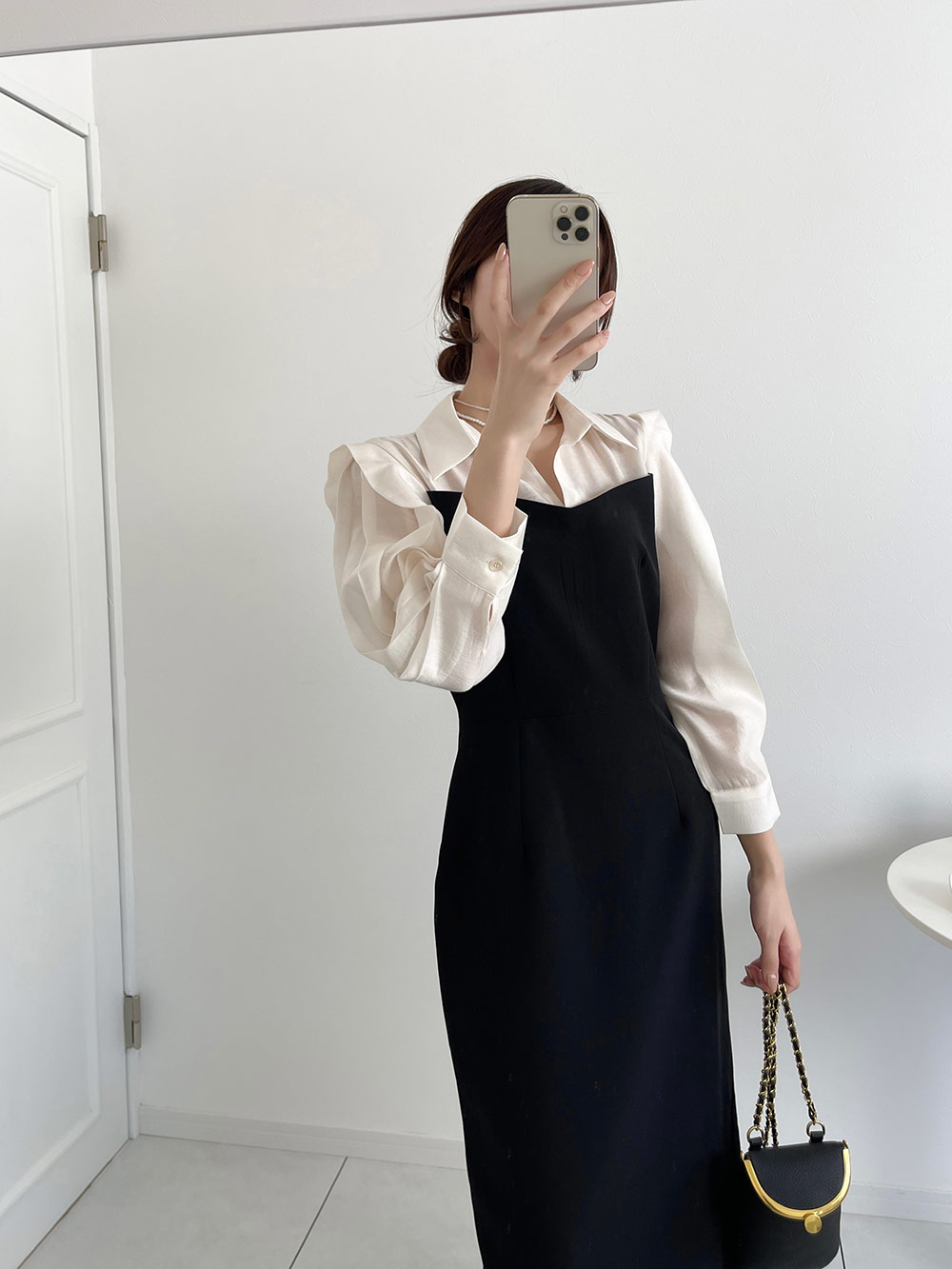 ブラウスドッキングスリムワンピース | 詳細画像21