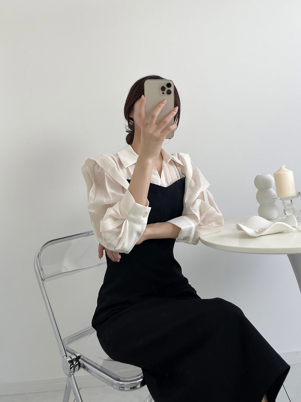 ブラウスドッキングスリムワンピース | 詳細画像23