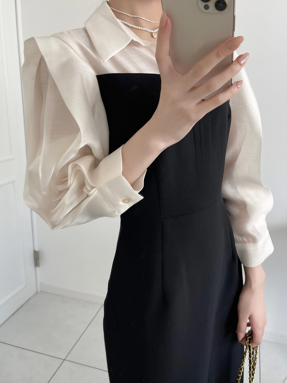 ブラウスドッキングスリムワンピース | 詳細画像24