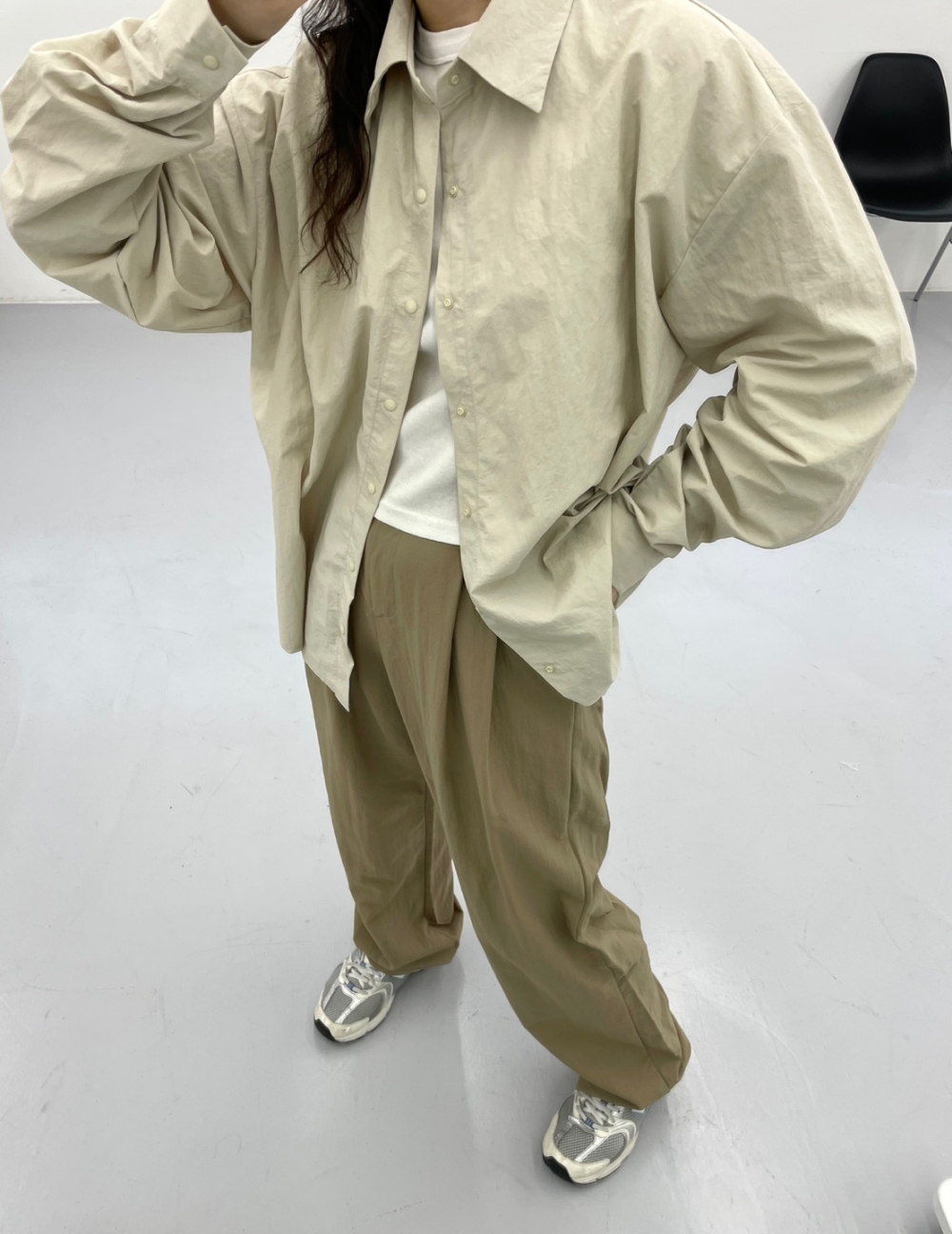 natiam スナップボタン ポロシャツ