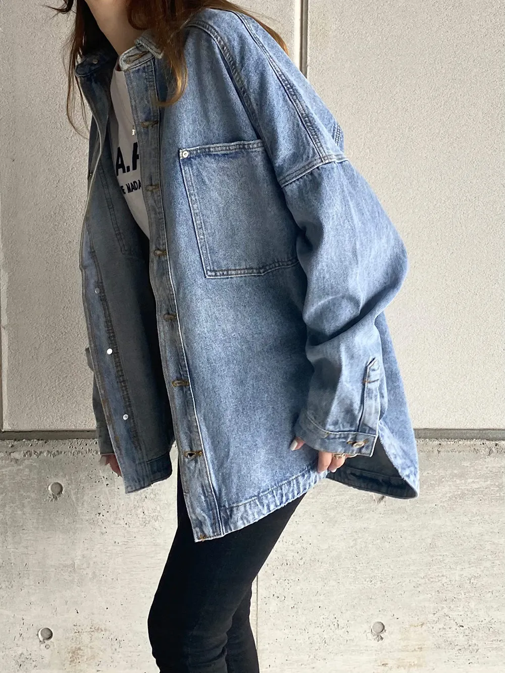 ビッグシルエットデニムシャツ | レディースファッション通販 - DHOLIC