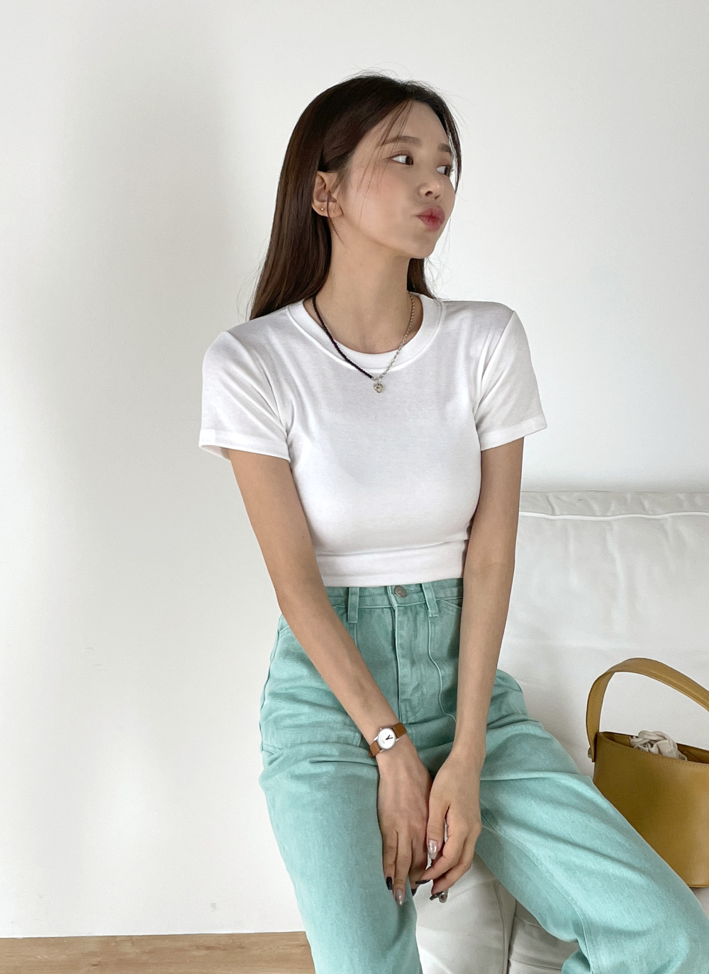 ラウンドクロップド半袖Tシャツ | DHOLIC | 詳細画像17