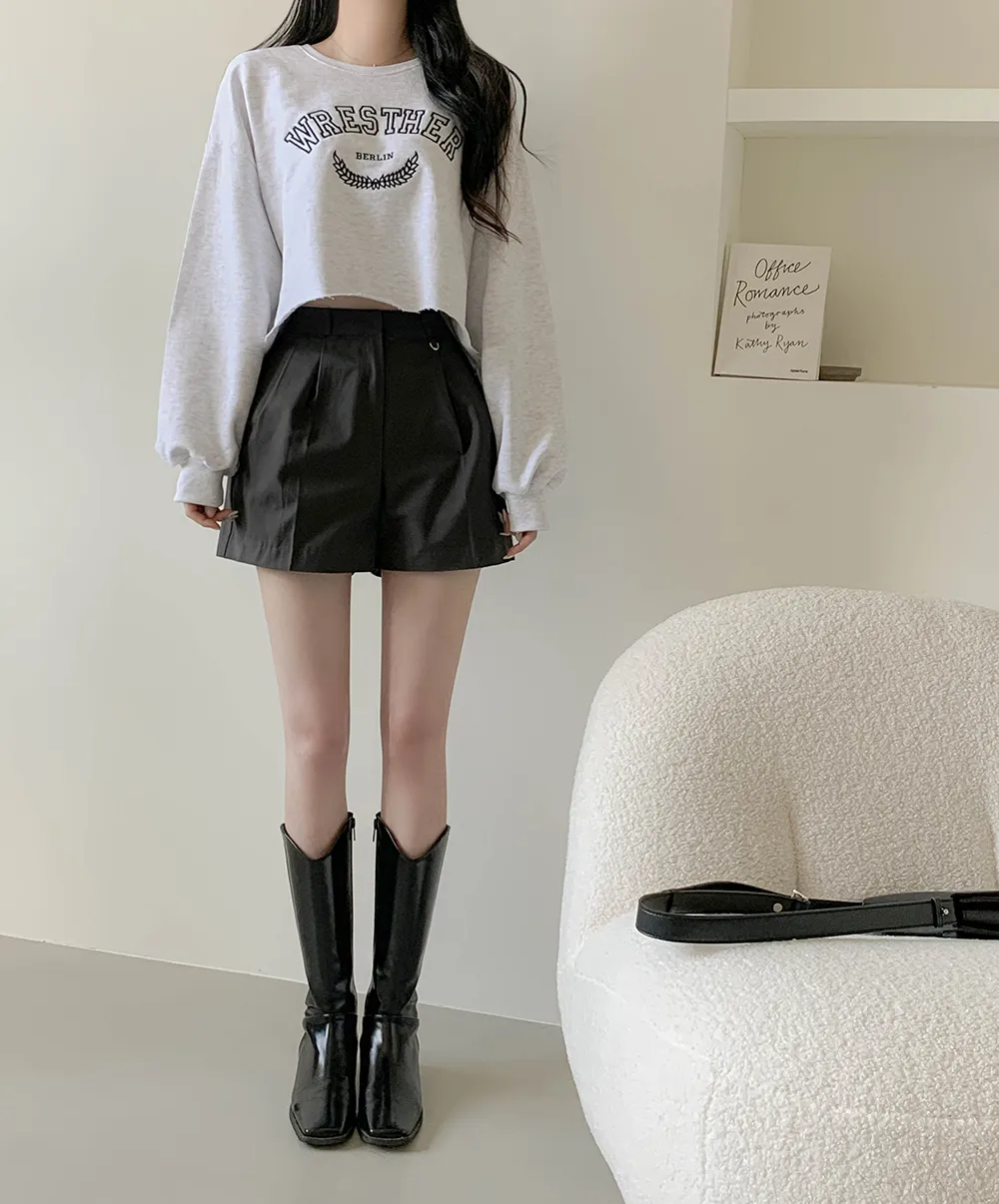 切りっぱなしクロップドスウェット | woou | 詳細画像2