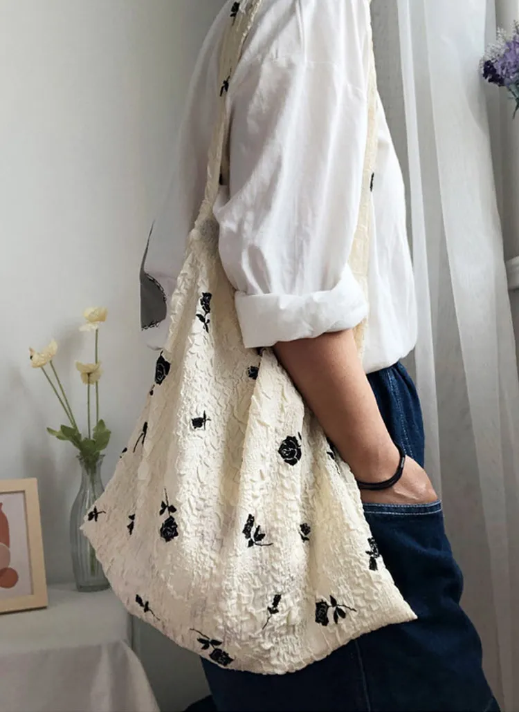 ローズパターンリンクルエコバッグ | whosbag | 詳細画像1