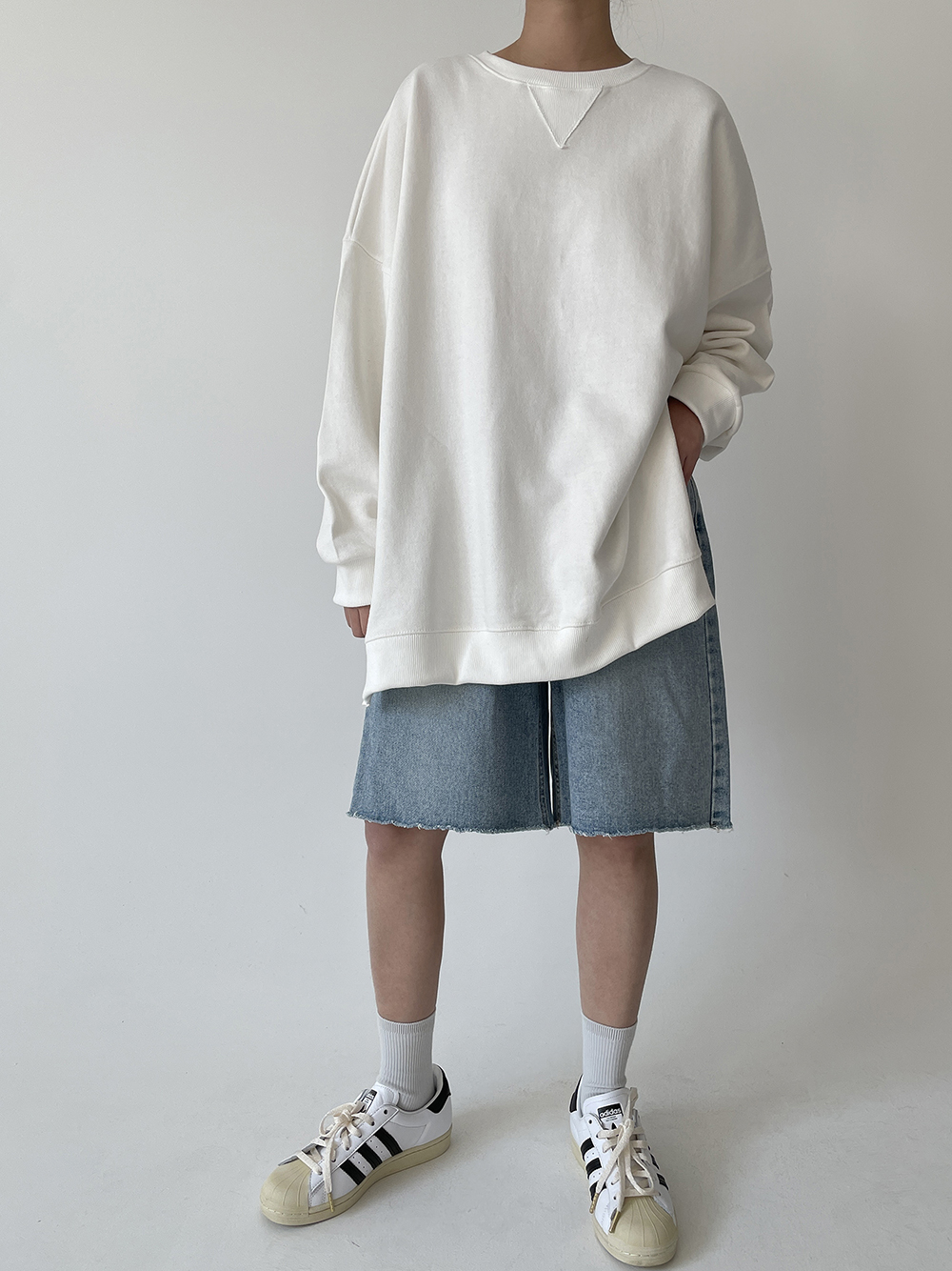 Vガゼットロングスリットスウェット | レディースファッション通販