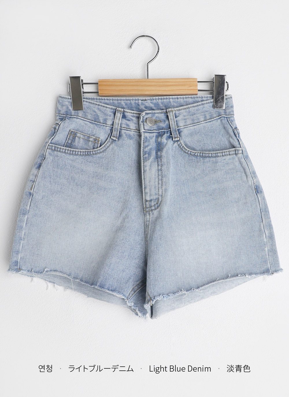 デニムブルー カットオフショートパンツ セール】カットオフデニム／ショートパンツ（デニムパンツ