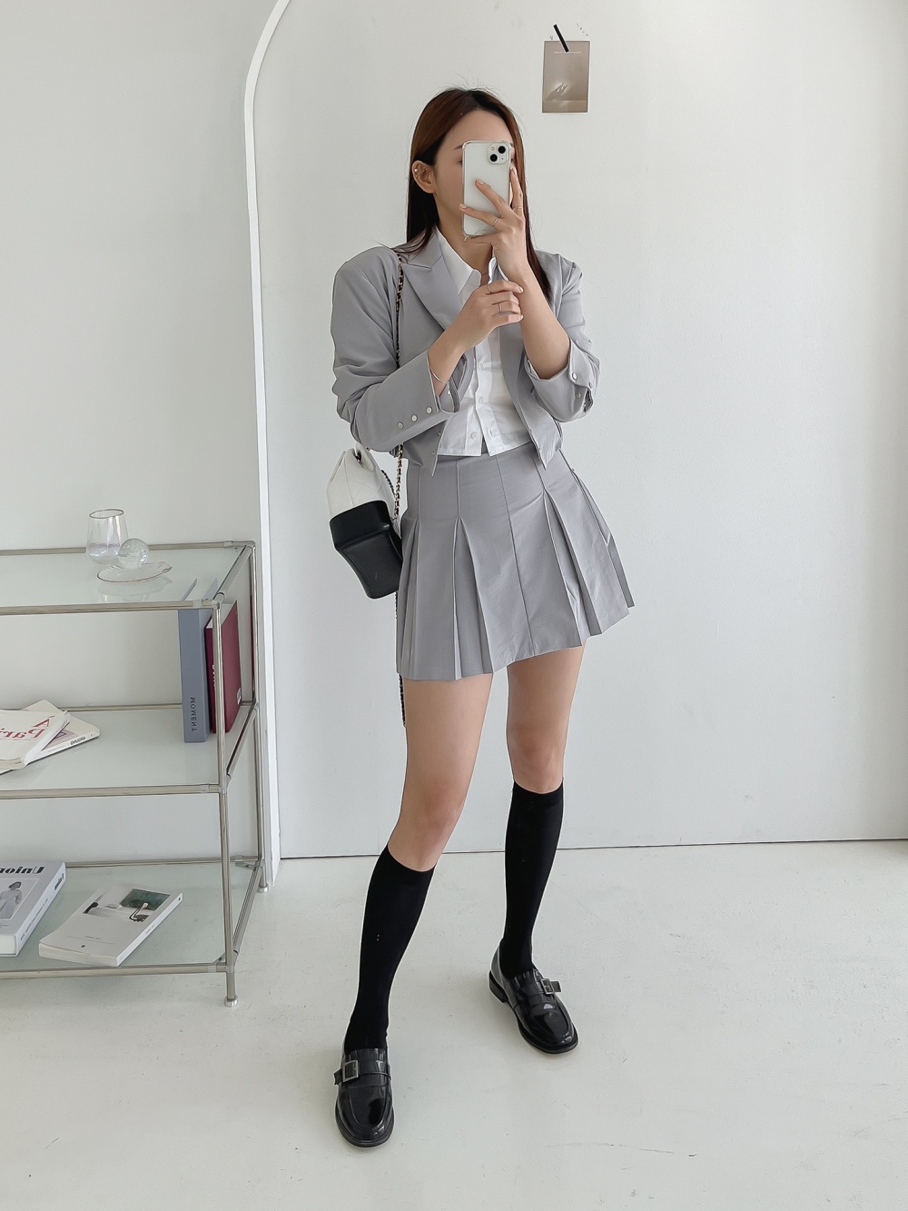 パンツ裏地インバーテッドプリーツミニスカート | 詳細画像14