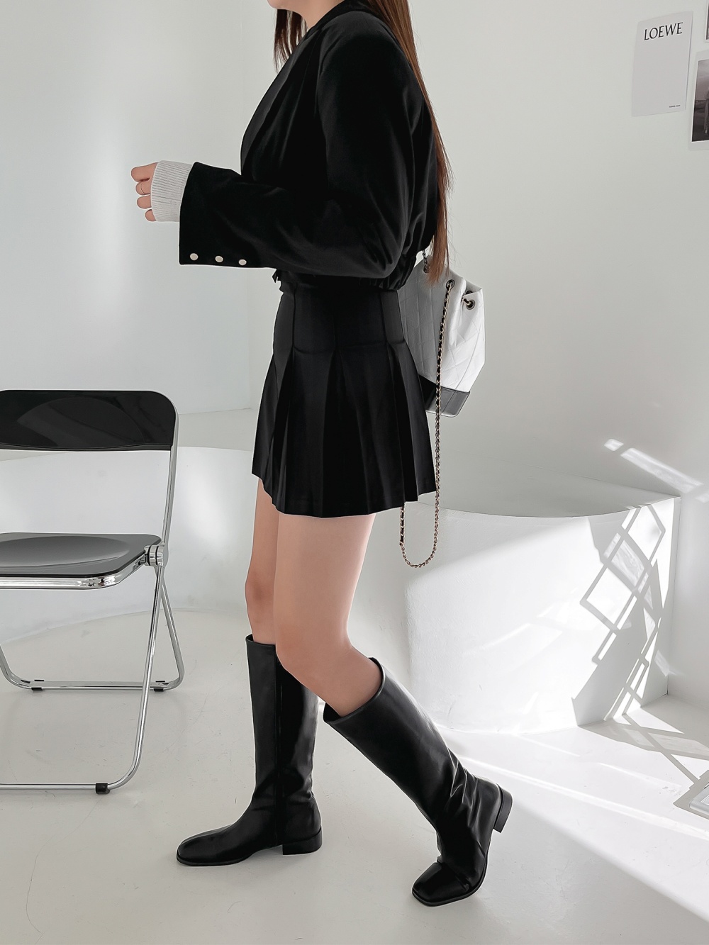 パンツ裏地インバーテッドプリーツミニスカート | 詳細画像17