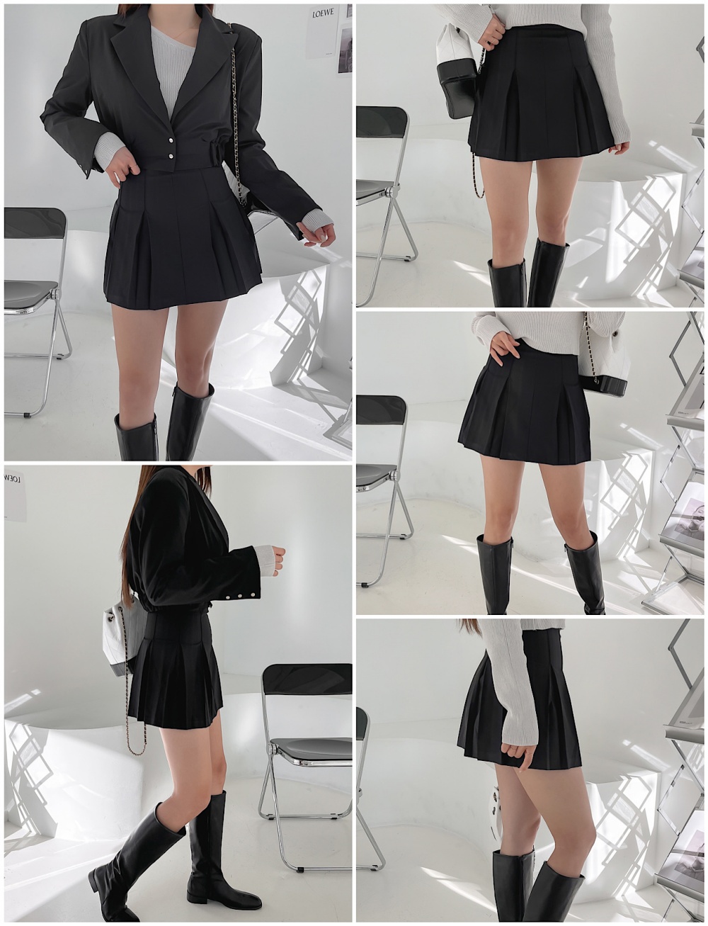 パンツ裏地インバーテッドプリーツミニスカート | 詳細画像24