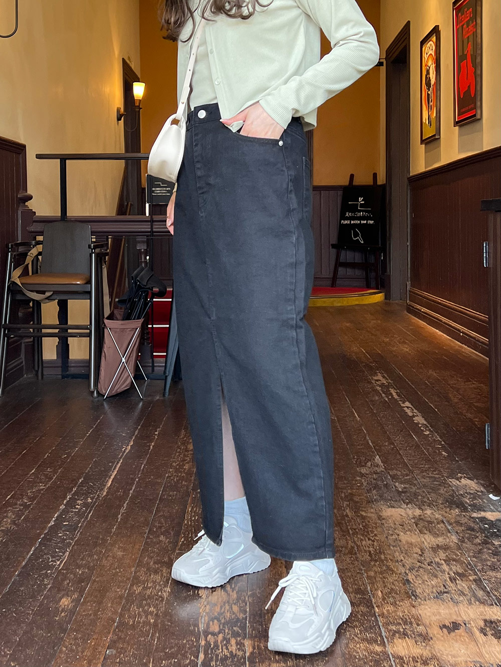 フロントスリットデニムスカート | 詳細画像15