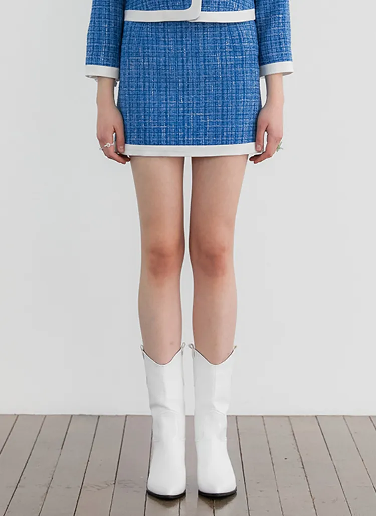 配色ツイードスカート(BLUE) | 詳細画像1