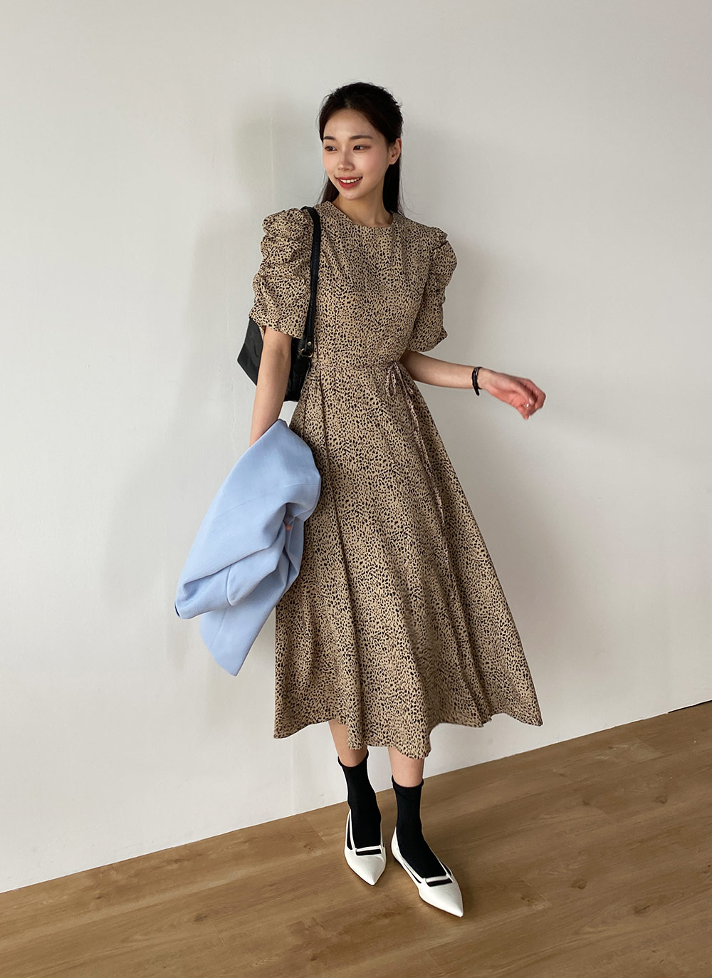 dholic レオパードパターンワンピース ディーホリック