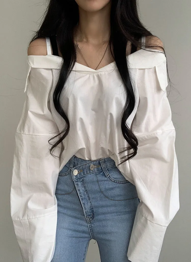 オフショルストラップブラウス | moodloveroom | 詳細画像1