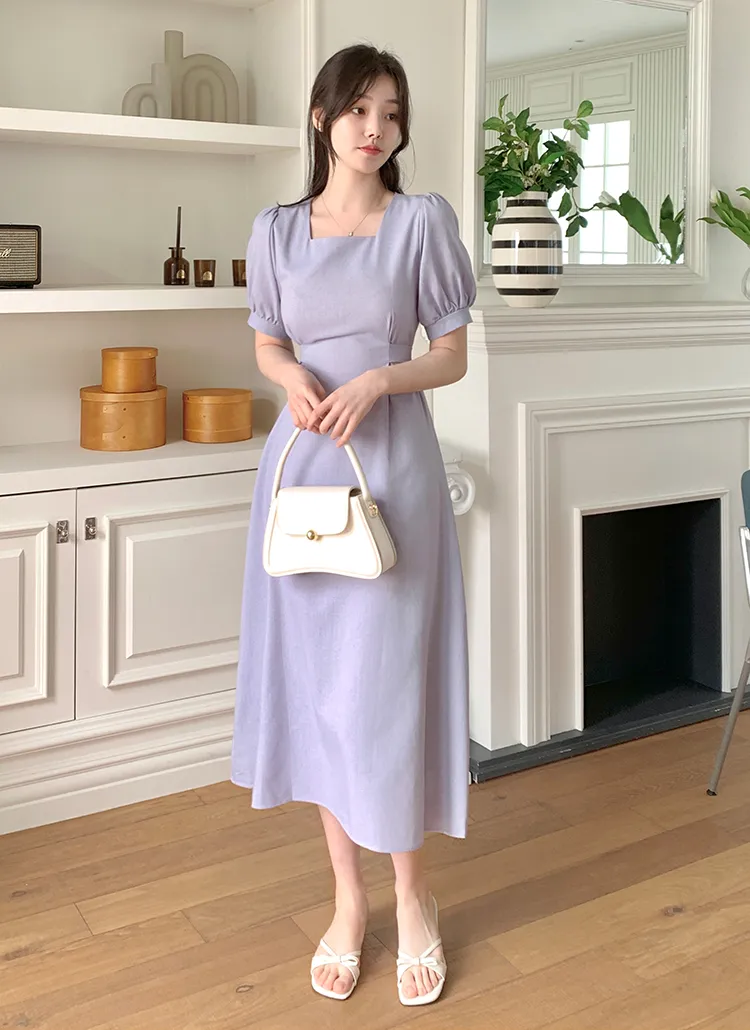 クロスストラップスクエアネックワンピース | レディースファッション  