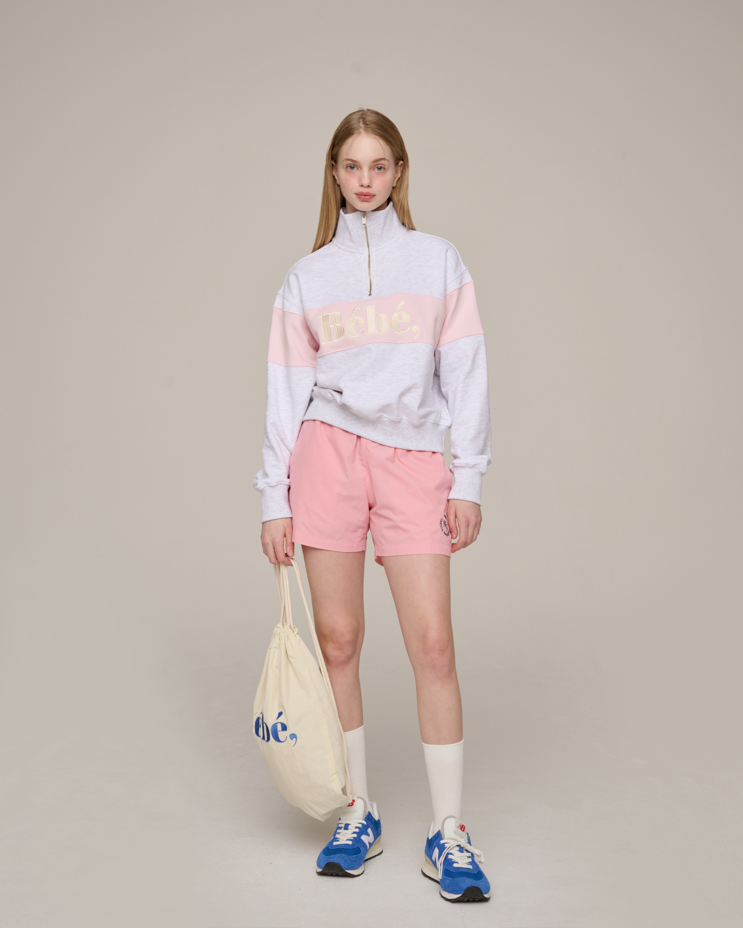 ロゴナイロンショートパンツ(ピンク) | レディースファッション