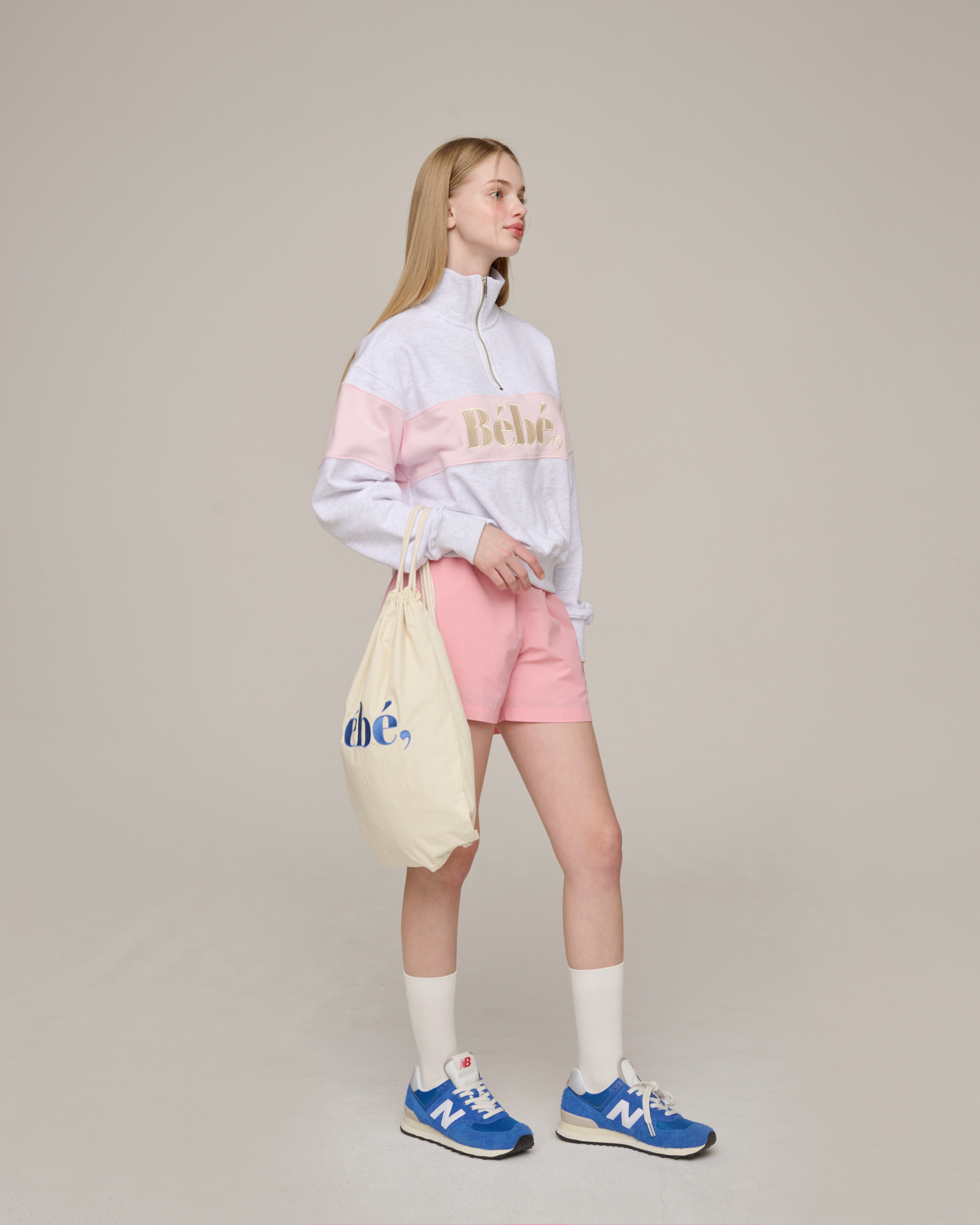 ロゴナイロンショートパンツ(ピンク) | レディースファッション