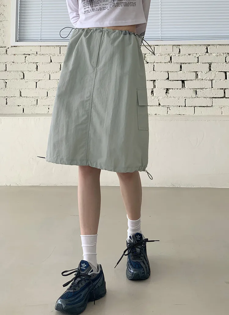 ウエスト&裾ストッパーコードスカート | wonderwonder | 詳細画像1