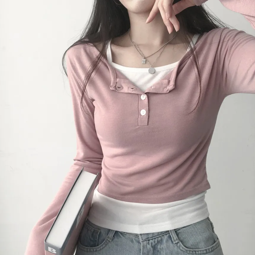キャミ&ヘンリーネックTシャツSET | lilisense | 詳細画像12
