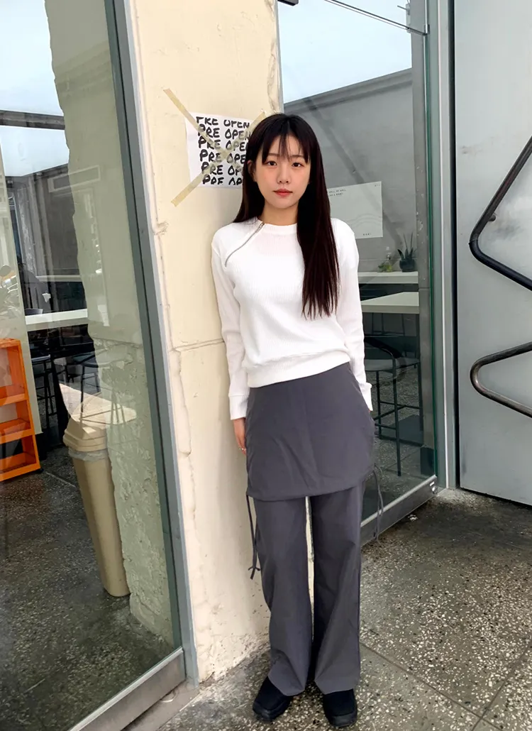 スリットレイヤードスカートパンツ | レディースファッション通販 - DHOLIC 