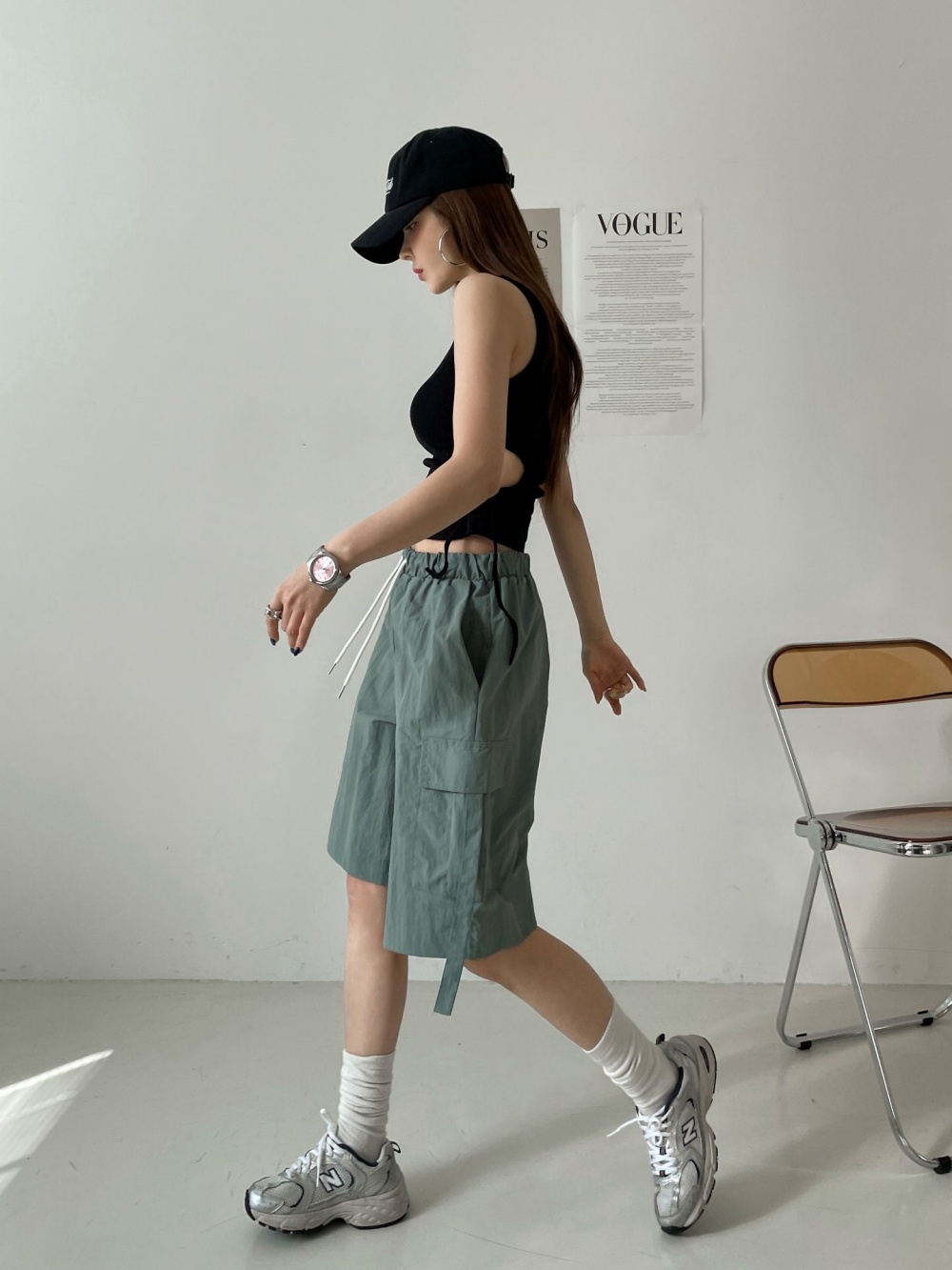 ドロストワイドカーゴハーフパンツ | レディースファッション