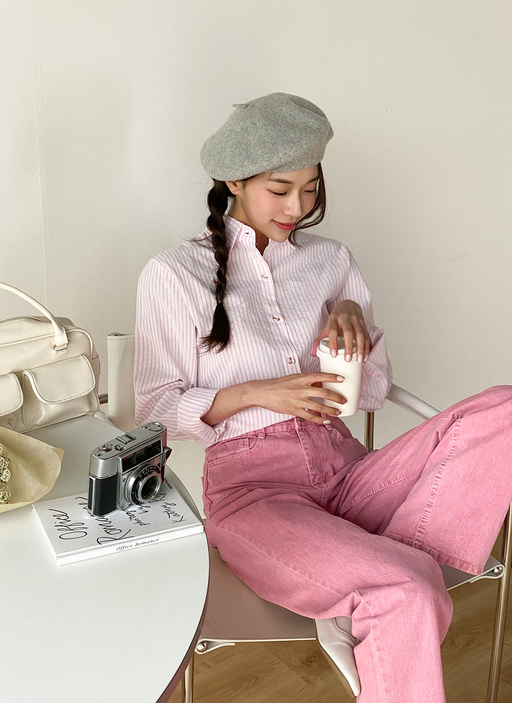 ダブルストライプクロップドシャツ | DHOLIC | 詳細画像5