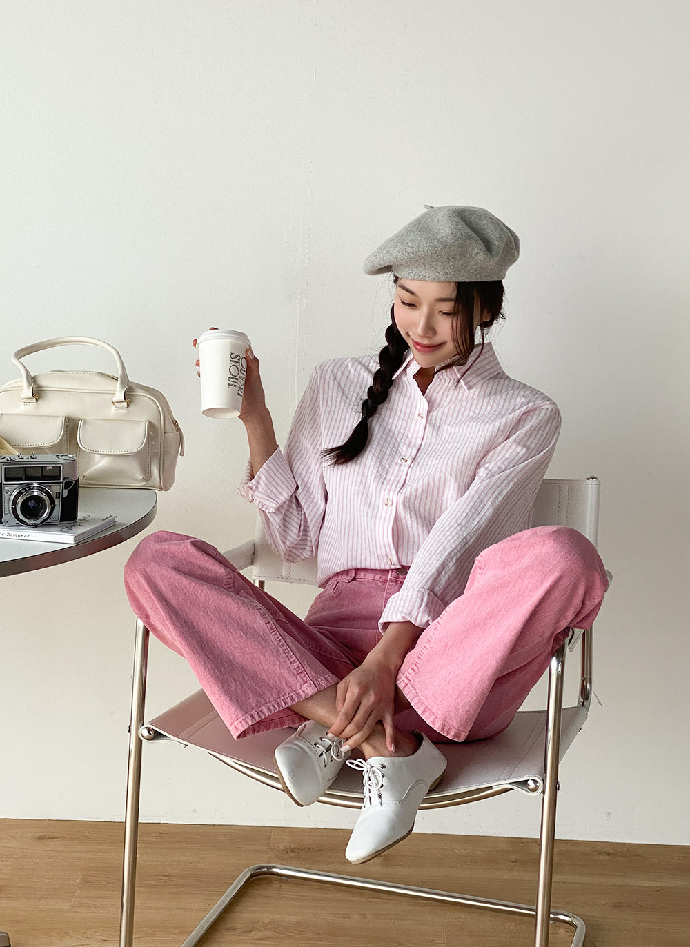 ダブルストライプクロップドシャツ | DHOLIC | 詳細画像6