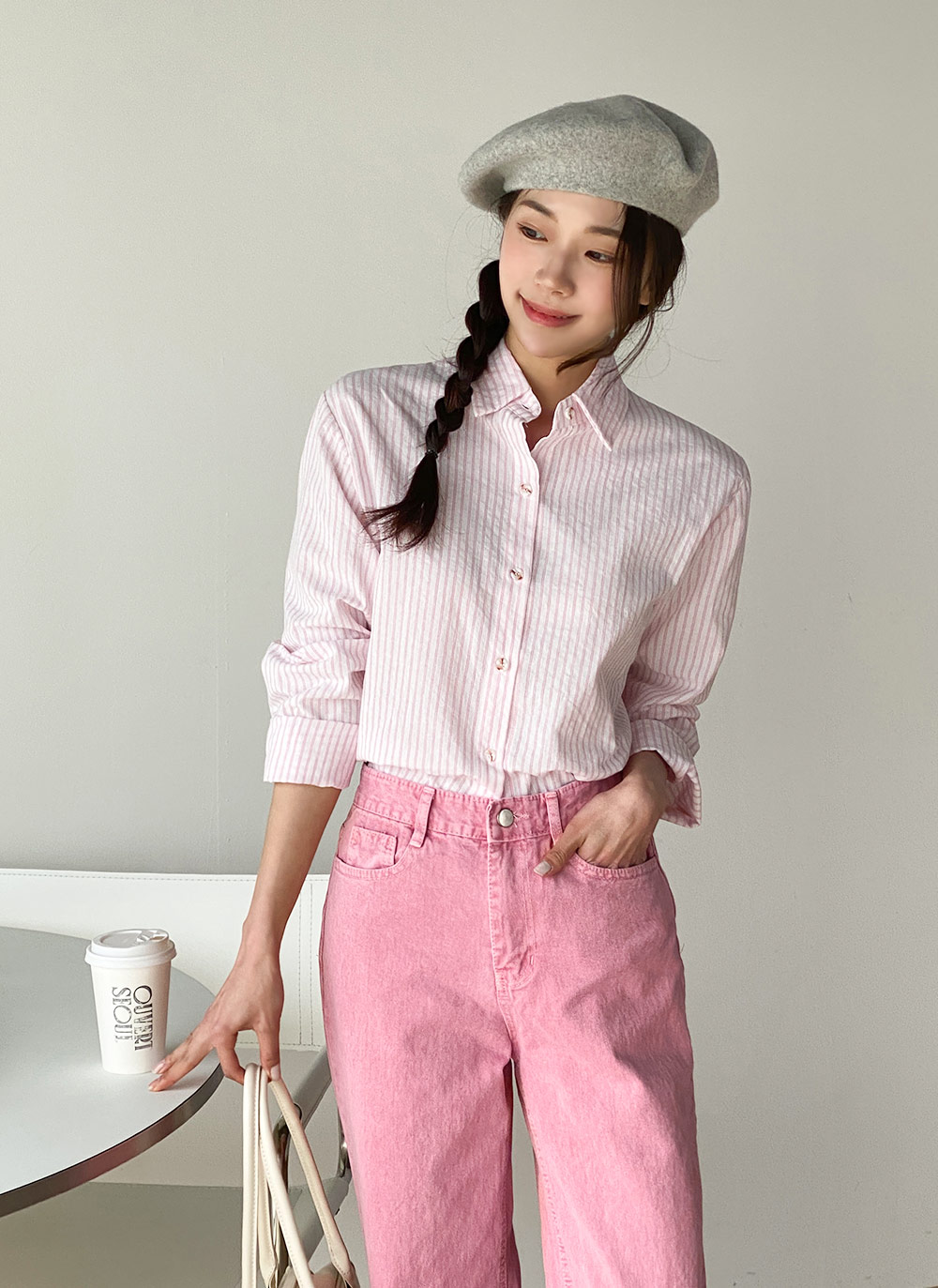 ダブルストライプクロップドシャツ | DHOLIC | 詳細画像11