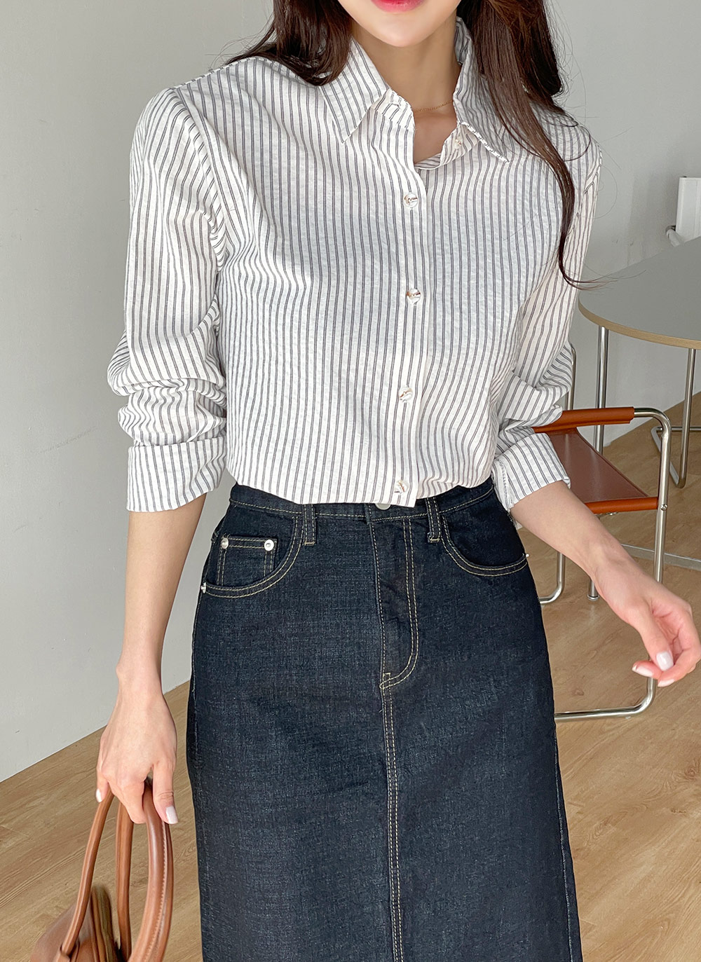 ダブルストライプクロップドシャツ | DHOLIC | 詳細画像18