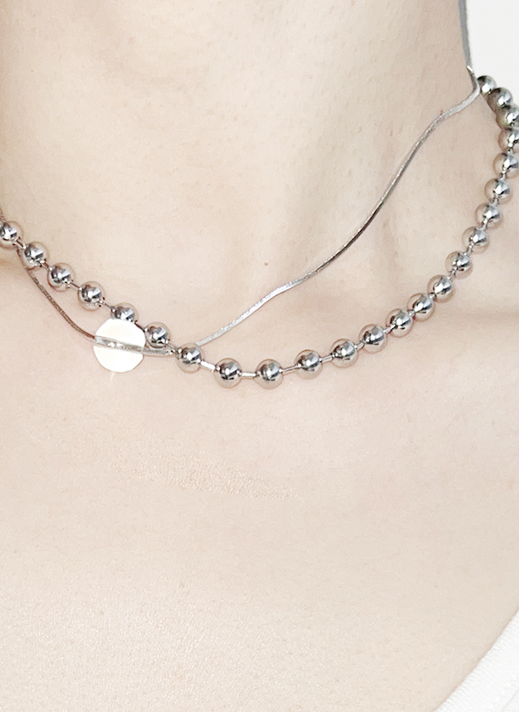 ボールネックレス(Silver) レディースファッション通販 DHOLIC