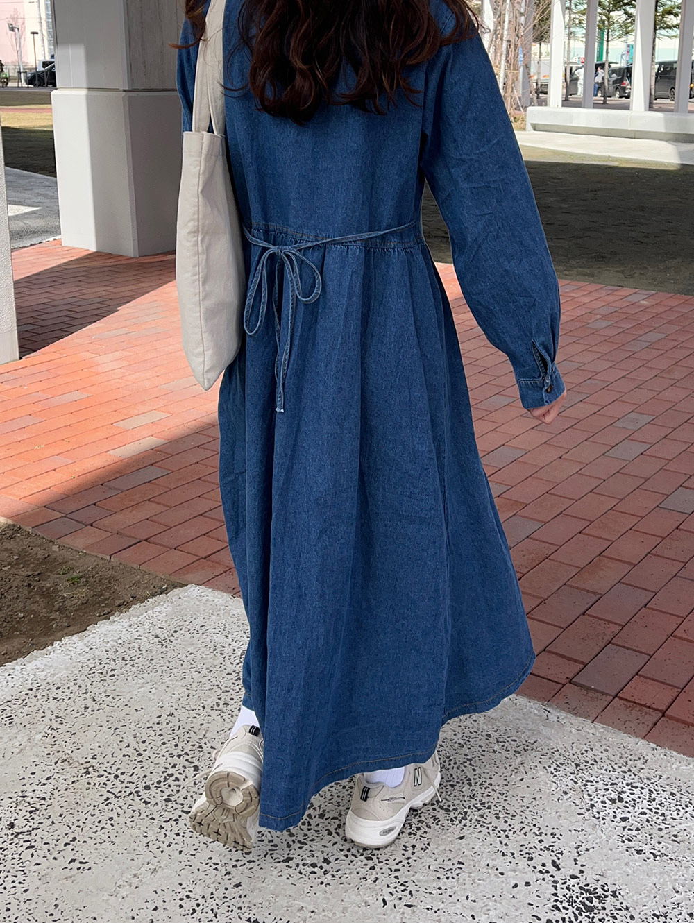 美品⭐️ラルフローレン　デニムワンピース　9号サイズ バックリボン 後ろリボンデニムワンピース | レディースファッション通販 - DHOLIC