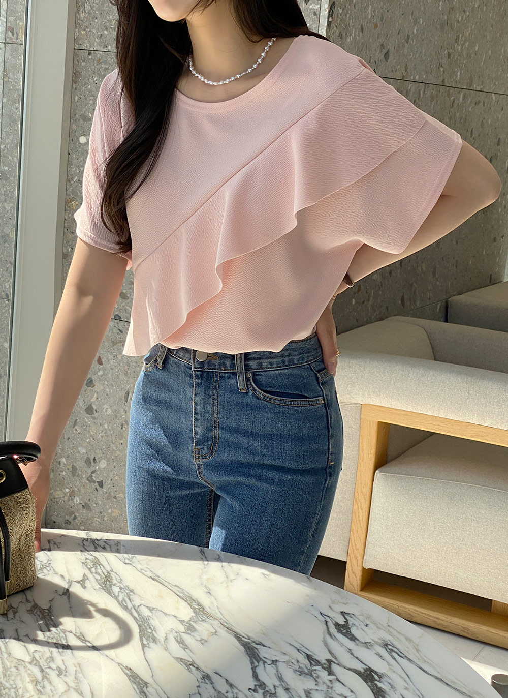 ダイアゴナルフリルTシャツ | DHOLIC | 詳細画像7
