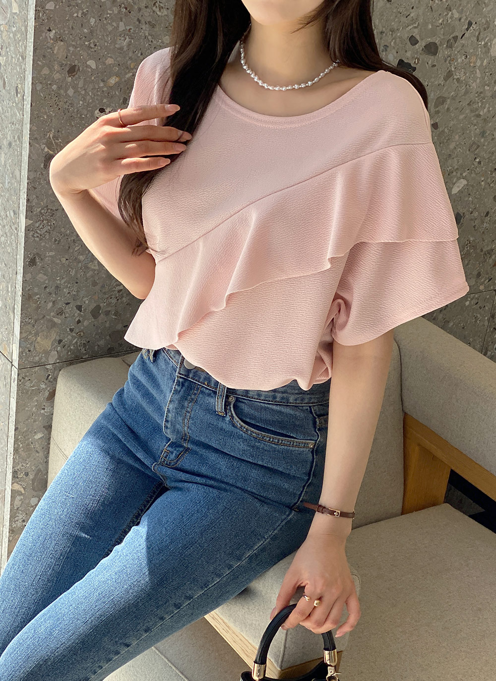 ダイアゴナルフリルTシャツ | DHOLIC | 詳細画像8
