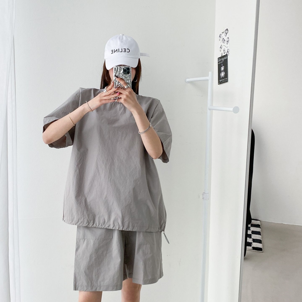 ドローコードTシャツ&ハーフパンツSET | レディースファッション通販