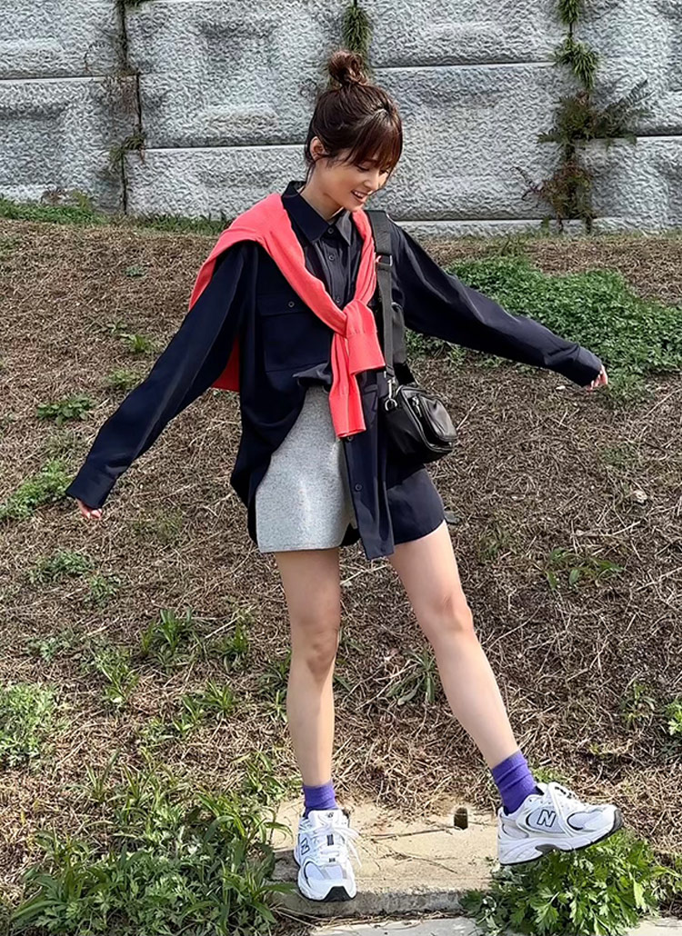 H＞ウールカシミヤ ニットショートパンツ
