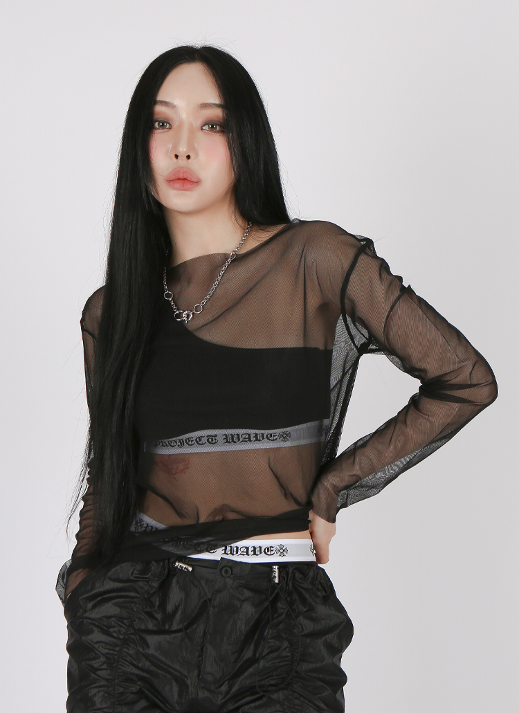 KTZ15ss メッシュTシャツ シースルー