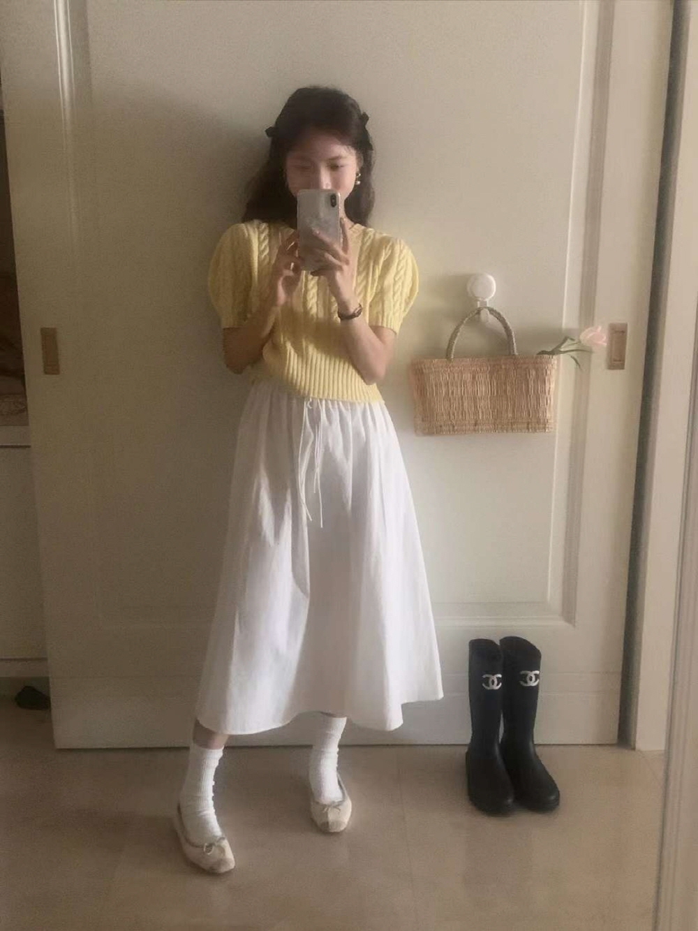 hinari ギャザーフリルIラインキャミワンピ hinari（ヒナリ）の「ギャザーフリルIラインキャミワンピ