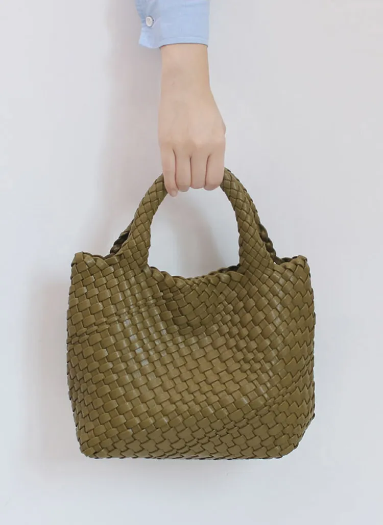 ポーチ付編み込みレザー調バッグ | whosbag | 詳細画像1