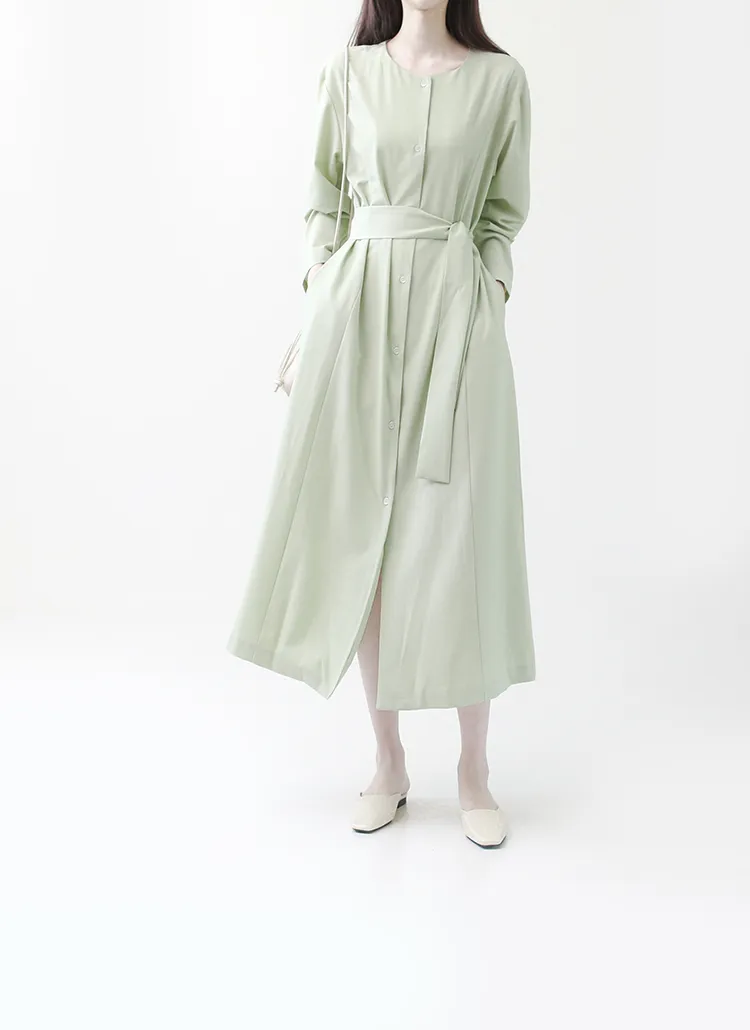 フロントボタンフレアワンピース | レディースファッション通販 - DHOLIC 