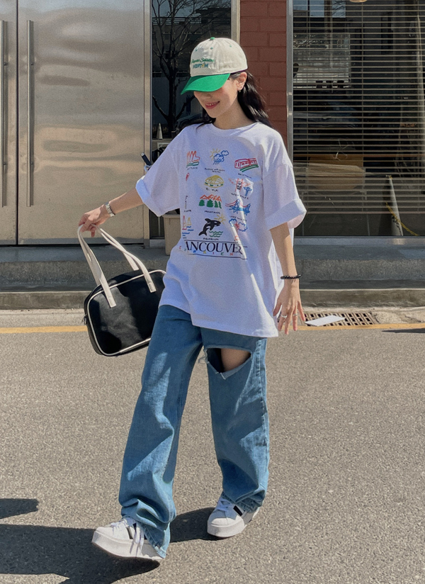 うりんこです　カラフルイラスト半袖Tシャツ カラフルイラスト半袖Tシャツ | レディースファッション通販