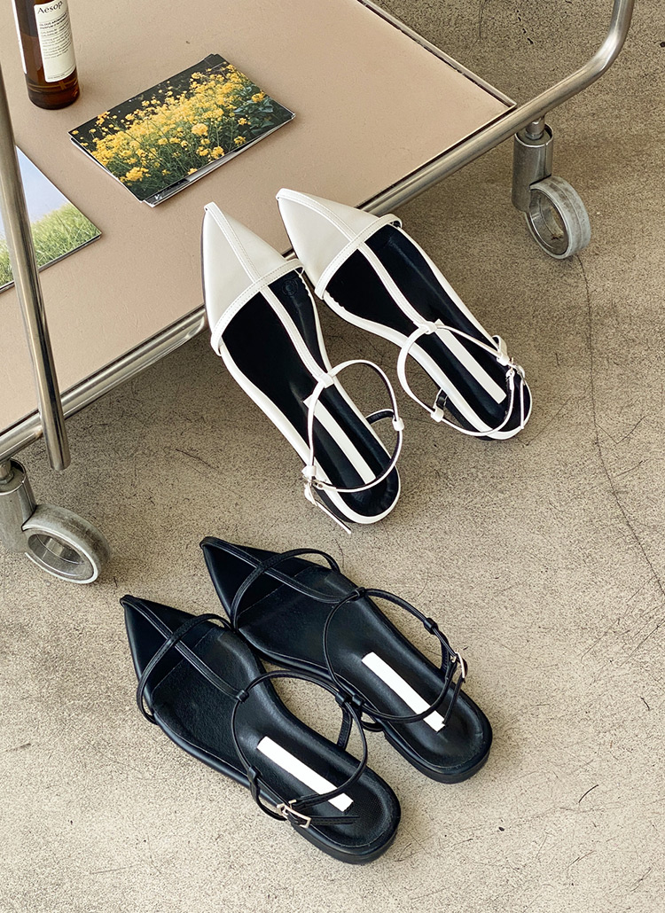 Tストラップポインテッドサンダル | レディースファッション通販 - DHOLIC