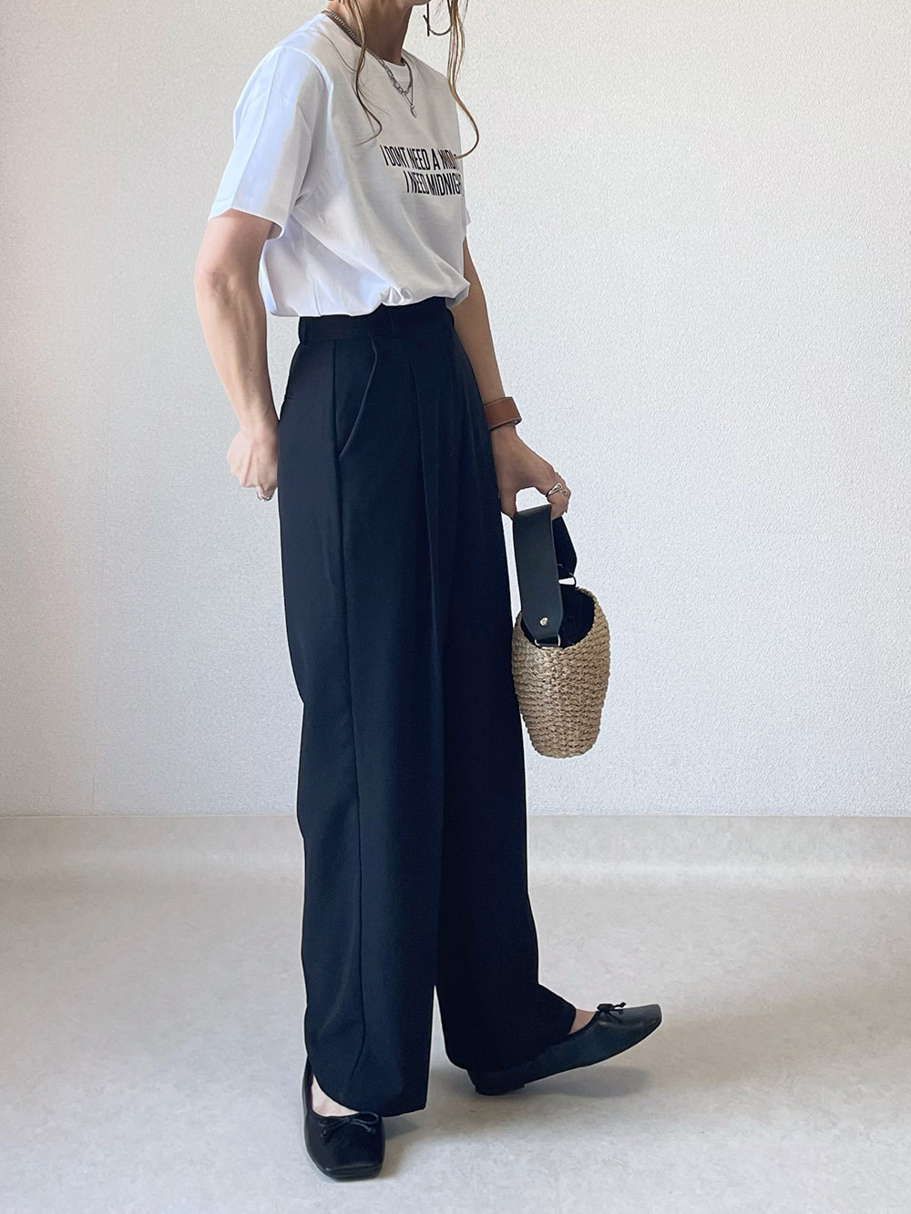 *再入荷*3丈★サイズが選べるタックワイドスラックス | 詳細画像5